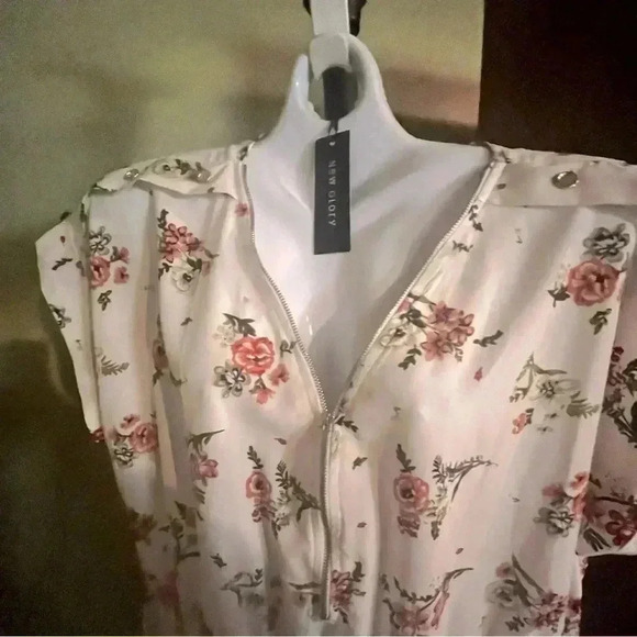 🆕 New Glory Print Cinched-Waist Dress Size 2X - Picture 4 of 6